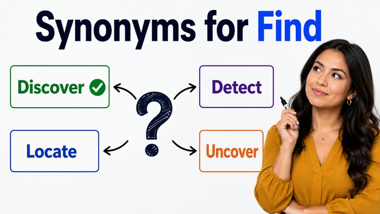 synonyms for find