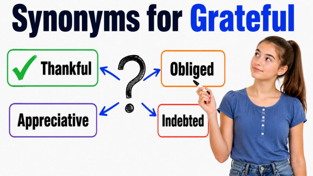 synonyms for grateful
