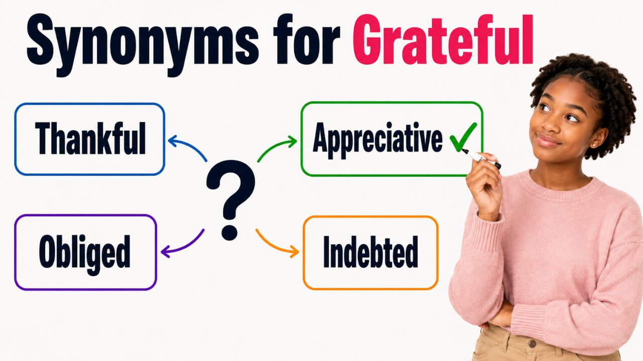 synonyms for grateful