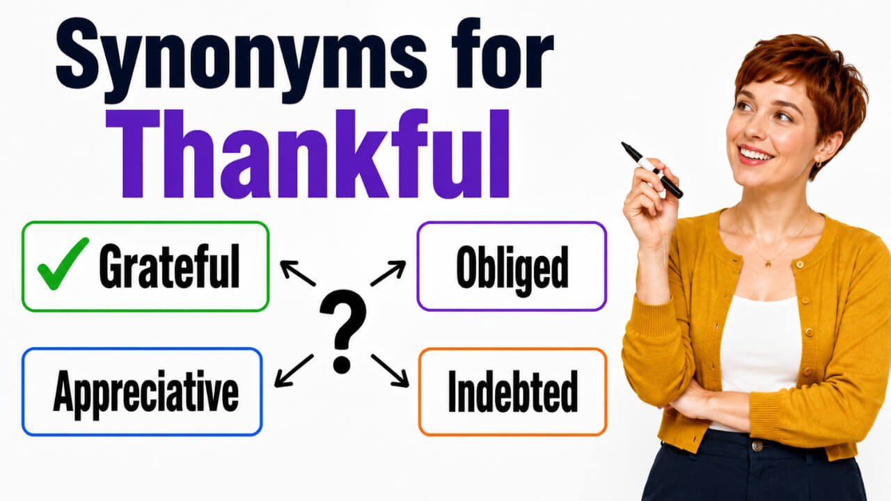 synonyms for thankful