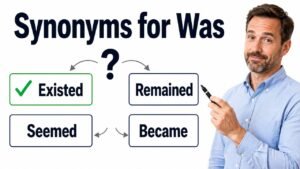 synonyms for was