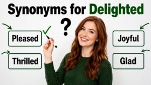 synonyms for delighted