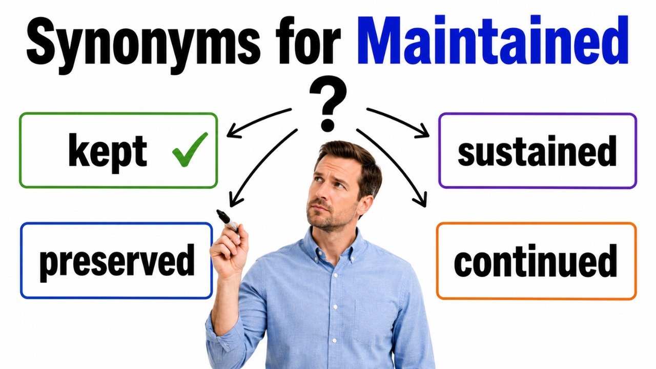 synonyms for maintained