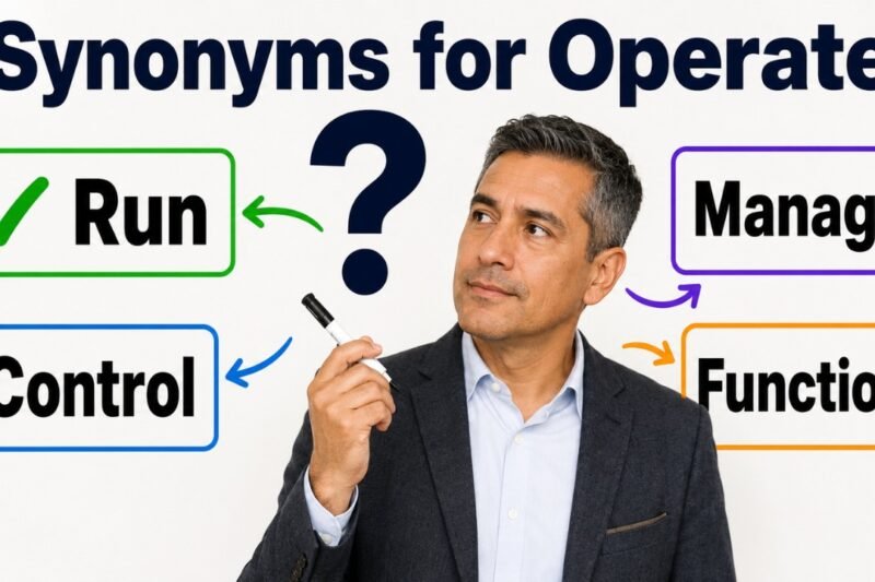 synonyms for operate